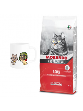 Pakiet Morando Pro Sucha Karma Dla Kota Wołowina i Kurczak 15 kg + Kubek z Twoim Pupilem GRATIS!